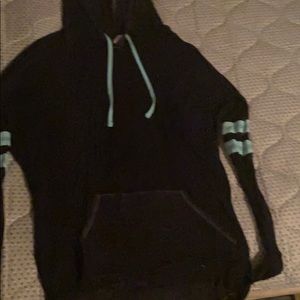 Black and blue see-through shirt